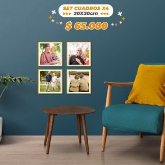 Set cuadros X4  (20cmx20cm)